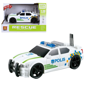 1:20 Mașină de poliție cu fricțiune (lumini /sunete) 1:20 Mașină de poliție cu fricțiune (lumini /sunete)