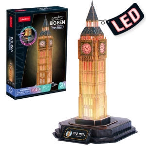 3D Puzzle “Big Ben” cu iluminare LED, 32 elemente 3D Puzzle “Big Ben” cu iluminare LED, 32 elemente