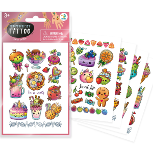 Set de tatuaje temporare pentru copii „Vise dulci”, 40 buc. Set de tatuaje temporare pentru copii „Vise dulci”, 40 buc.