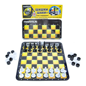 Настольная игра «Шашки + Шахматы» Настольная игра «Шашки + Шахматы»