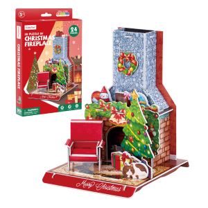 3D puzzle „Șemineu de Crăciun”, 24 elem.