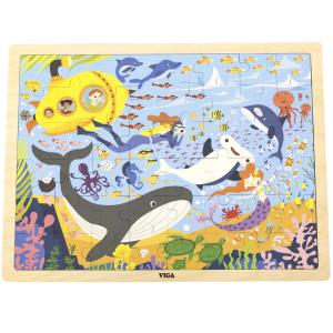 Puzzle din lemn „Viața marină” 48 elem. Puzzle din lemn „Viața marină” 48 elem.