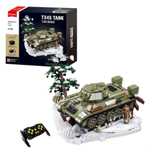 Set de construcție „Tanc Т-34”, scara 1:35, cu telecomandă, 873 elem. Set de construcție „Tanc Т-34”, scara 1:35, cu telecomandă, 873 elem.