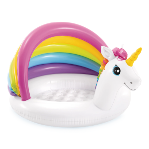 INTEX Piscină gonflabilă pentru copii cu baldachin “ Unicorn ” 127x102x69 cm, 45 L, 1-3 ani INTEX Piscină gonflabilă pentru copii cu baldachin “ Unicorn ” 127x102x69 cm, 45 L, 1-3 ani