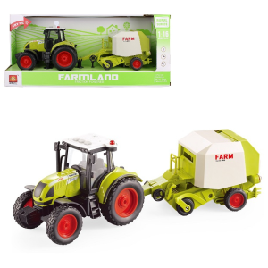 1:16 Tractor cu fricțiune „Trailered Farm Tractor” (lumina / sunet)