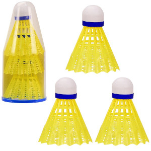 Set de fluturași pentru badminton (galben, 3 buc.) Set de fluturași pentru badminton (galben, 3 buc.)