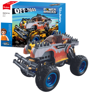 Set de construcție „Monster Truck – Foc argintiu”, cu inerție, 267 elem. Set de construcție „Monster Truck – Foc argintiu”, cu inerție, 267 elem.
