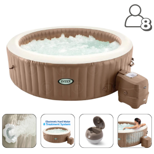 INTEX Надувной СПА джакузи “Sahara Tan Round Bubble Spa” 236х71см, 1339Л, 8-и местный INTEX Надувной СПА джакузи “Sahara Tan Round Bubble Spa” 236х71см, 1339Л, 8-и местный