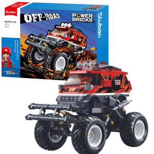 Set de construcție „Monster Truck roșu”, cu inerție, 261 elem. Set de construcție „Monster Truck roșu”, cu inerție, 261 elem.
