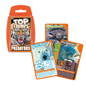 Joc de masă Top Trumps „Prădători” (en)