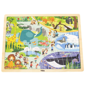 Puzzle din lemn „Grădina zoologică” 48 elem. Puzzle din lemn „Grădina zoologică” 48 elem.