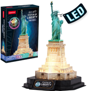 3D Puzzle “Statuia Libertății” cu iluminare LED, 79 elemente 3D Puzzle “Statuia Libertății” cu iluminare LED, 79 elemente