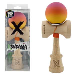 «Kendama Super Sticky X Original», rulment metalic, ața 62/65 cm, King size 7.5 x 6 x 18 cm, gradient roz-portocaliu-galben «Kendama Super Sticky X Original», rulment metalic, ața 62/65 cm, King size 7.5 x 6 x 18 cm, gradient roz-portocaliu-galben