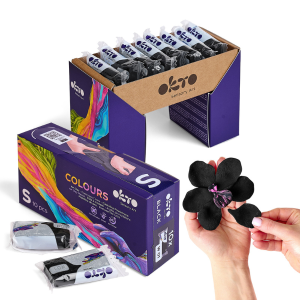 Plastilină aerată neagră Air Clay OKTO Colours, 10 buc. × 6 g, mărimea S Plastilină aerată neagră Air Clay OKTO Colours, 10 buc. × 6 g, mărimea S