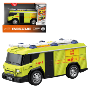 1:32 „Mașină de pompieri și salvare” cu fricțiune (lumini /sunete) 1:32 „Mașină de pompieri și salvare” cu fricțiune (lumini /sunete)