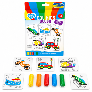 Развивающий набор с тестом для лепки Play dough «Транспорт», 5 цветов х 10 г. Развивающий набор с тестом для лепки Play dough «Транспорт», 5 цветов х 10 г.