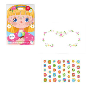 Set de pietricele și stickere pentru față și unghii „Zâna florilor” Set de pietricele și stickere pentru față și unghii „Zâna florilor”