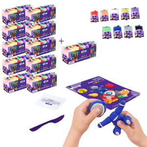 Set pentru creație din plastilină aerată Air Clay OKTO „Univers”, 10+1 Set pentru creație din plastilină aerată Air Clay OKTO „Univers”, 10+1