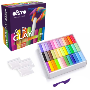 Set creativ cu plastilină aerată Air Clay OKTO, 72 buc × 6 g Set creativ cu plastilină aerată Air Clay OKTO, 72 buc × 6 g