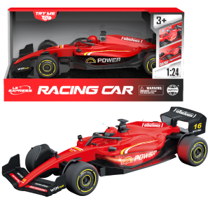 1:24 Mașină de curse F1 cu mecanism pull-back , (lumină/sunet), roșie 1:24 Mașină de curse F1 cu mecanism pull-back , (lumină/sunet), roșie