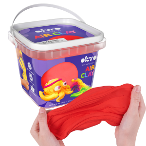 Plastilină aerată Air Clay OKTO, culoare roșie, 270 g Plastilină aerată Air Clay OKTO, culoare roșie, 270 g