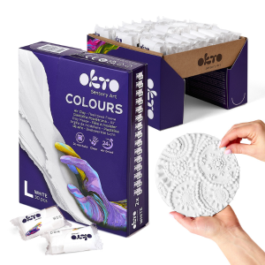 Plastilină aerată albă Air Clay OKTO Colours, 30 buc. × 6 g, mărimea L Plastilină aerată albă Air Clay OKTO Colours, 30 buc. × 6 g, mărimea L