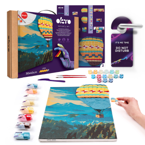 3D Pictură pe numere cu plastilină aerată Air Clay 30×40 сm – Zbor cu balonul cu aer cald 3D Pictură pe numere cu plastilină aerată Air Clay 30×40 сm – Zbor cu balonul cu aer cald