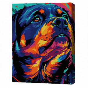Pictură pe numere 30*40 сm (pânză neagră/fără cutie) – Prieten loial Pictură pe numere 30*40 сm (pânză neagră/fără cutie) – Prieten loial