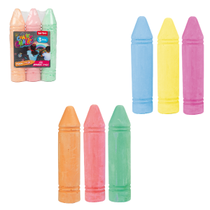 Set de cretă colorată pentru asfalt, 3 bucăți, 2 modele Set de cretă colorată pentru asfalt, 3 bucăți, 2 modele