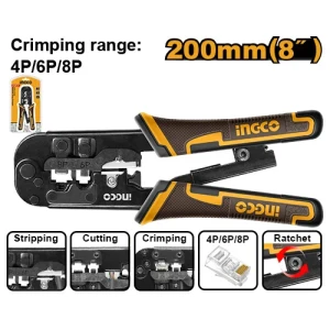 Clește sertizare mufe rețea și telefon INGCO HMPCN2468R Clește sertizare mufe rețea și telefon INGCO HMPCN2468R