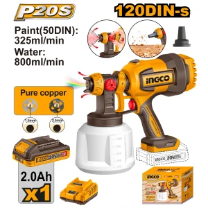 Pistol de pulverizare cu acumulator 1*2,0Ah INGCO CSGLI20042 Pistol de pulverizare cu acumulator 1*2,0Ah INGCO CSGLI20042