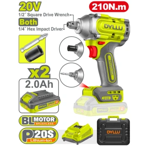 Гайковёрт аккумуляторный ударный 220V/2*2A 210N.m DYLLU DTCD3B21 Гайковёрт аккумуляторный ударный 220V/2*2A 210N.m DYLLU DTCD3B21