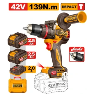 Шуруповёрт аккумуляторный 2.2.5Ah 42V 139N.m INGCO CIDLI4213982 Шуруповёрт аккумуляторный 2.2.5Ah 42V 139N.m INGCO CIDLI4213982