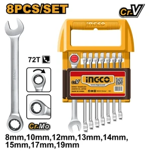 Set chei combinate cu clinchet 8 buc INGCO HKSPAR2082 Set chei combinate cu clinchet 8 buc INGCO HKSPAR2082