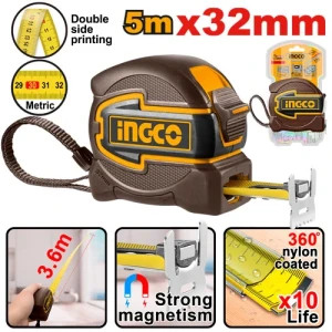 Рулетка 5м INDUSTRIAL INGCO HSMT80532M Рулетка 5м INDUSTRIAL INGCO HSMT80532M