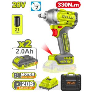 Гайковёрт аккумуляторный ударный Li-Ion 20В/2*2.0Ач 330Nm DYLLU DTCD1B33 Гайковёрт аккумуляторный ударный Li-Ion 20В/2*2.0Ач 330Nm DYLLU DTCD1B33