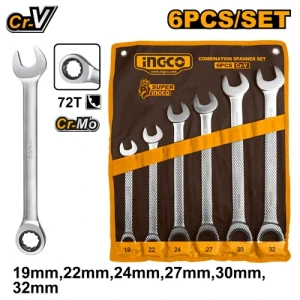 Set chei combinate cu clinchet 6 buc INGCO HKSPAR1061 Set chei combinate cu clinchet 6 buc INGCO HKSPAR1061