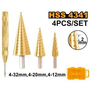 Set burghiu metal in trepte 4-32mm INGCO AKSDS2041 Set burghiu metal in trepte 4-32mm INGCO AKSDS2041