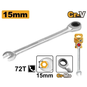 Cheie combinată 15mm CR-V INGCO HCSPAR151 Cheie combinată 15mm CR-V INGCO HCSPAR151