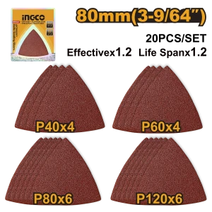 Комплект абразивной бумаги INGCO AKTS080201 Комплект абразивной бумаги INGCO AKTS080201