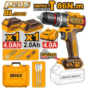 Mașină de înșurubat și găurit cu impact cu acumulator 1*2.0Ah/1*4.0Ah 86N.m INGCO CIDLI20868 Mașină de înșurubat și găurit cu impact cu acumulator 1*2.0Ah/1*4.0Ah 86N.m INGCO CIDLI20868