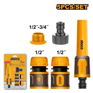 Set accesori p/u furtun 1/2-3/4 3buc INGCO HHCS05122 Set accesori p/u furtun 1/2-3/4 3buc INGCO HHCS05122