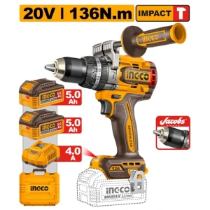 Aккумуляторный ударный шуруповёрт 136 N.m 20V/2*5.0Ahh INGCO CIDLI201368 Aккумуляторный ударный шуруповёрт 136 N.m 20V/2*5.0Ahh INGCO CIDLI201368