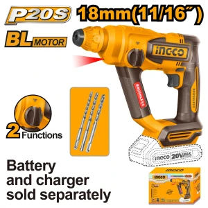 Ciocan rotopercutor compatibil cu acumulator 18mm BL motor INGCO CRHLI20188 Ciocan rotopercutor compatibil cu acumulator 18mm BL motor INGCO CRHLI20188