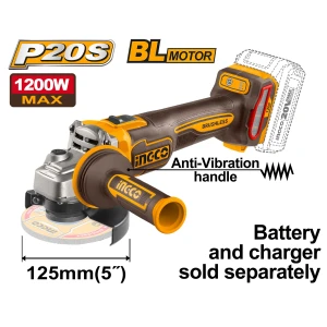 Болгарка УШМ аккумуляторная 125mm 1200W INGCO CAGLI212027 Болгарка УШМ аккумуляторная 125mm 1200W INGCO CAGLI212027
