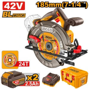 Fierăstrău circular cu acumulator 42V/2*2.5Ah 185 mm CSLI4218512 INGCO Fierăstrău circular cu acumulator 42V/2*2.5Ah 185 mm CSLI4218512 INGCO