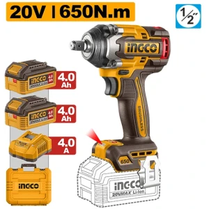 Гайковёрт аккумуляторный ударный 20V/2*4.0Ah INDUSTRIAL 650 Nm INGCO CIWLI2065 Гайковёрт аккумуляторный ударный 20V/2*4.0Ah INDUSTRIAL 650 Nm INGCO CIWLI2065