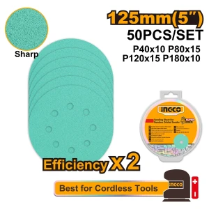 Комплект абразивной бумаги INGCO AKRS125050 Комплект абразивной бумаги INGCO AKRS125050