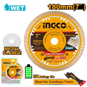 Диск алмазный 180 мм INGCO DMD061801 Диск алмазный 180 мм INGCO DMD061801