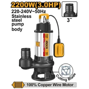 Pompă submersibilă pentru apă murdară 2200W INGCO SPDB220068 Pompă submersibilă pentru apă murdară 2200W INGCO SPDB220068